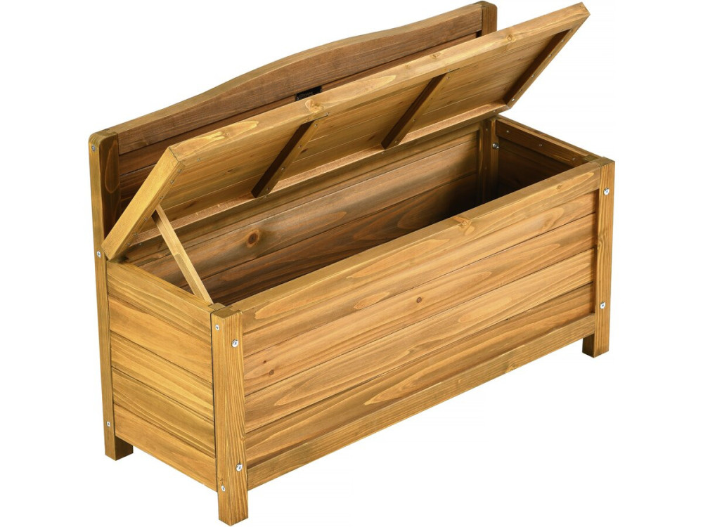 Ben" houten tuinbank - 90 x 33 x 60 cm - Bruin