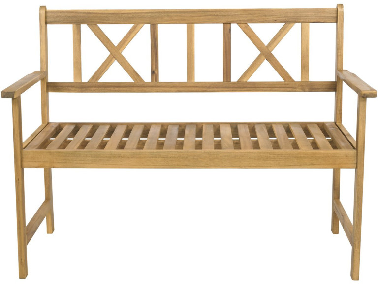 Houten tuinbank 120 cm "Surabaya" - 2 zits - Bruin