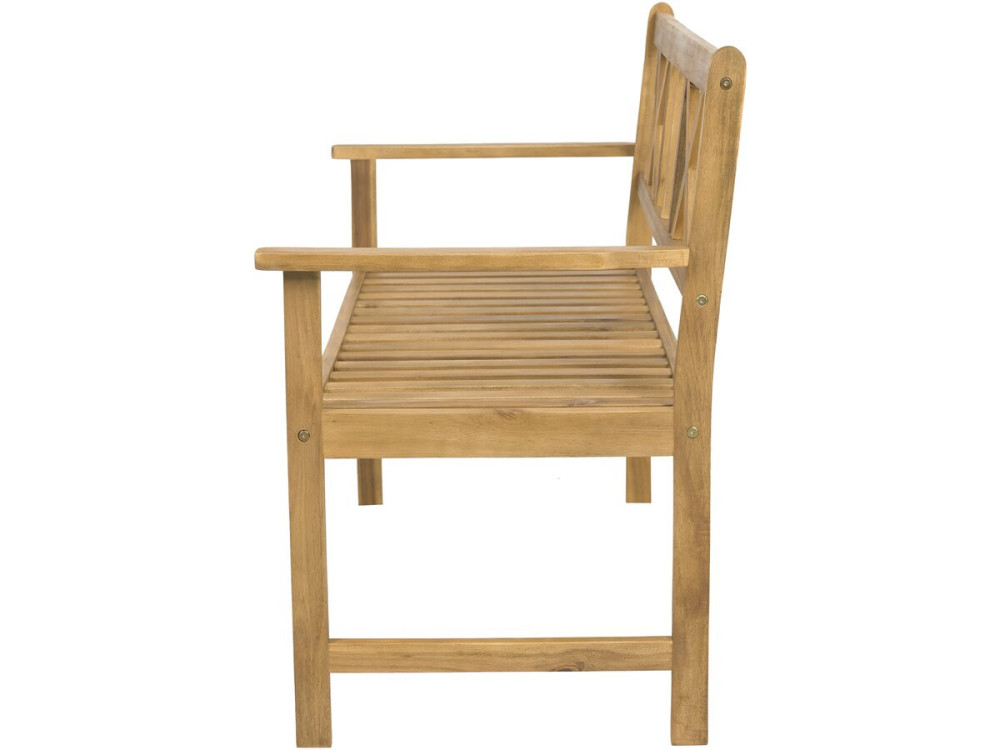 Houten tuinbank 120 cm "Surabaya" - 2 zits - Bruin
