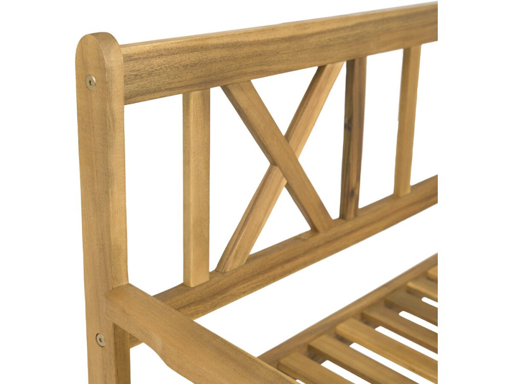 Houten tuinbank 120 cm "Surabaya" - 2 zits - Bruin