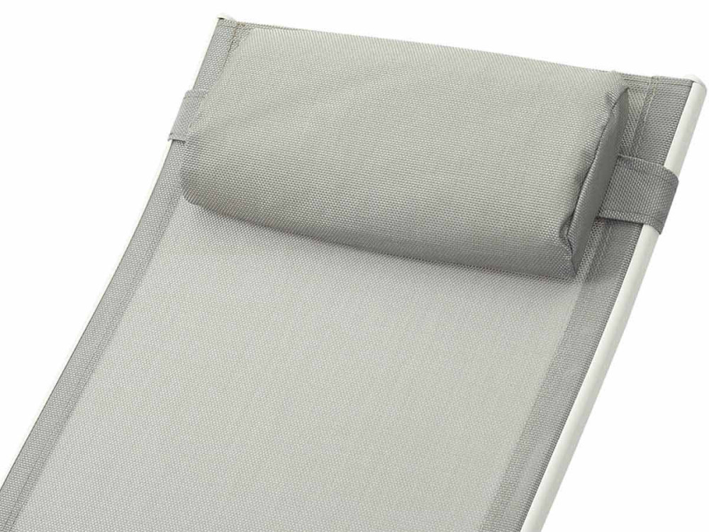 Ligbed ligstoel aluminium "Beauty" - Phoenix - Grijs - Set 2 stuks