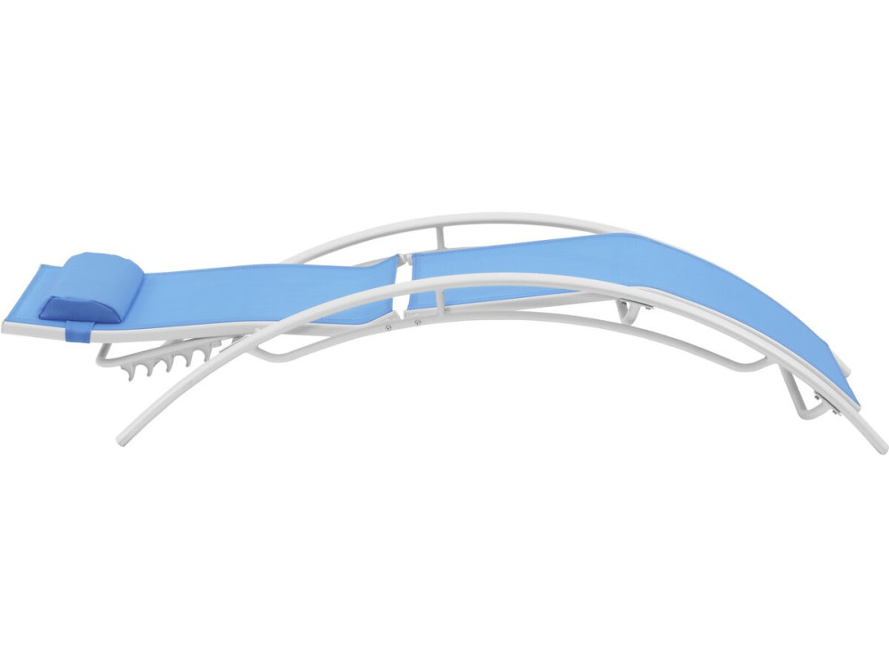 Ligbed ligstoel aluminium "Beauty" - Phoenix - Blauw - Set 2 stuks