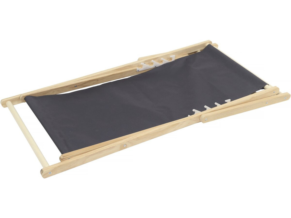 Strandstoel set 2 houten tuinstoelen canvas "Chilienne" - 107 x 56.5 x 81 cm - Grijs