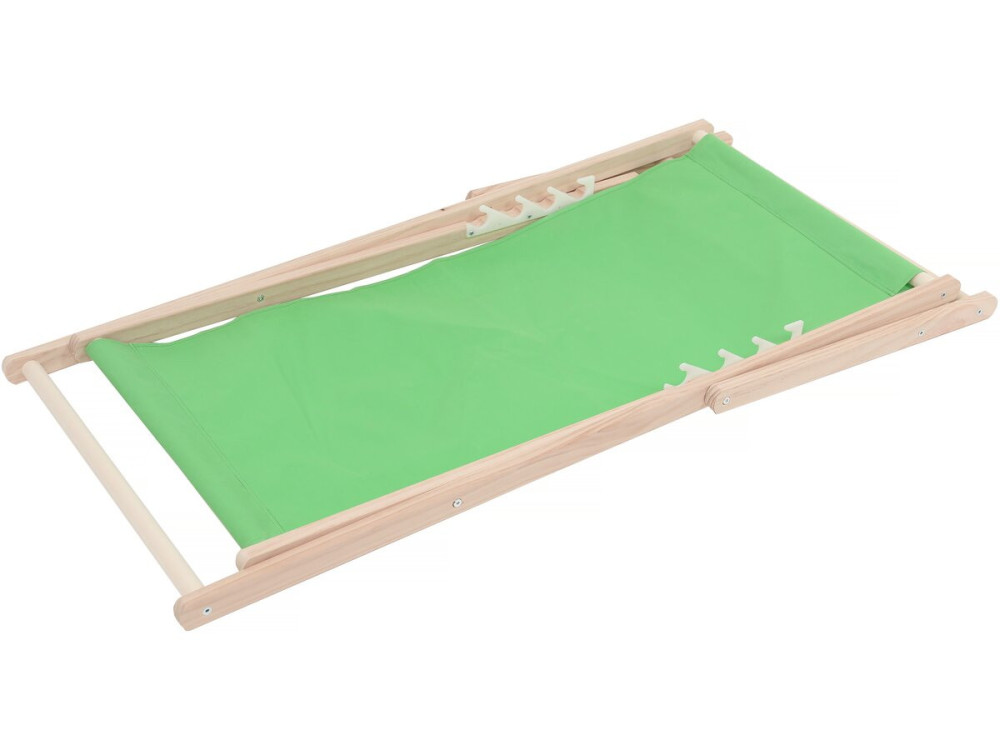 Strandstoel set 2 houten tuinstoelen canvas "Chilienne" - 107 x 56.5 x 81 cm - Groen