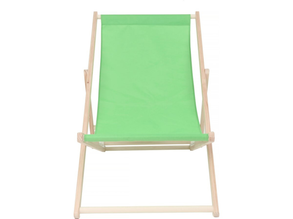 Strandstoel set 2 houten tuinstoelen canvas "Chilienne" - 107 x 56.5 x 81 cm - Groen