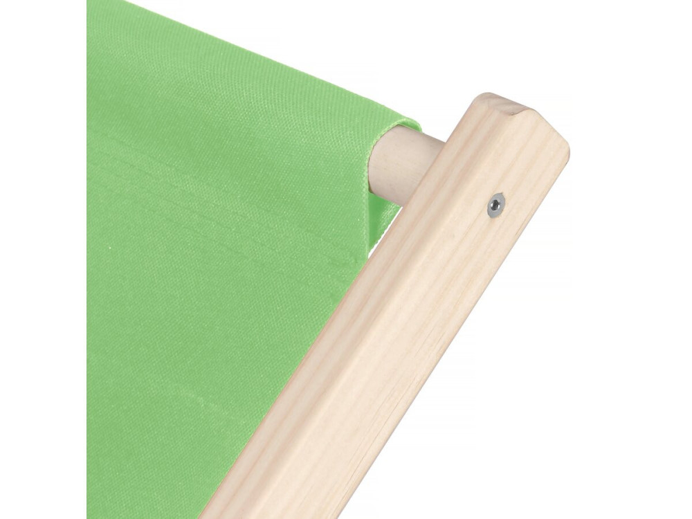 Strandstoel set 2 houten tuinstoelen canvas "Chilienne" - 107 x 56.5 x 81 cm - Groen