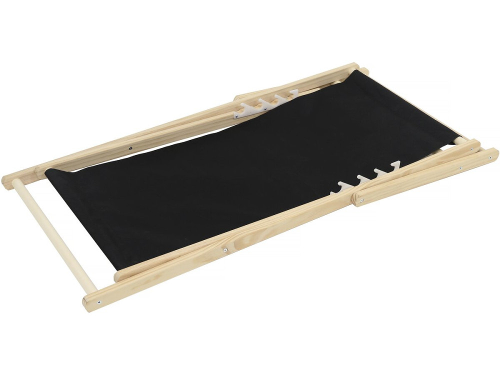 Set van 2 houten ligstoel "Chilienne" - 107 x 56,5 x 81 cm - Zwart