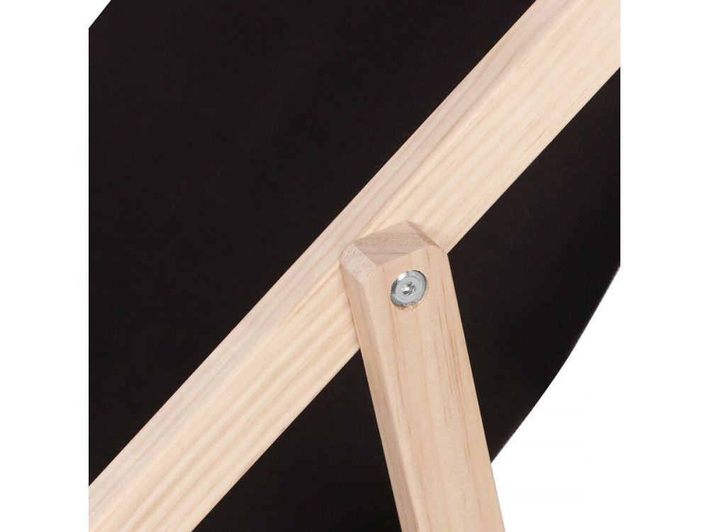 Set van 2 houten ligstoel "Chilienne" - 107 x 56,5 x 81 cm - Zwart