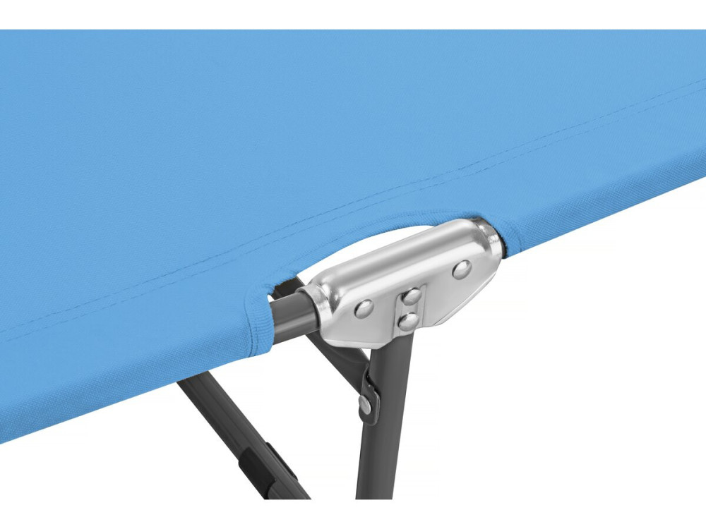 Ligbed ligstoel inklapbaar "Lazy" - Met zonnescherm luifel - Blauw