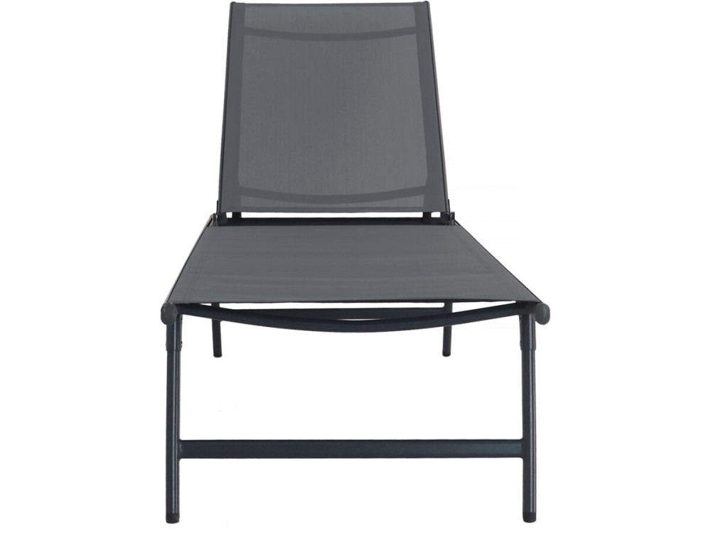 Set van 2 metalen ligbedden "Sublima" - 180 x 54 x 104 cm - Antraciet