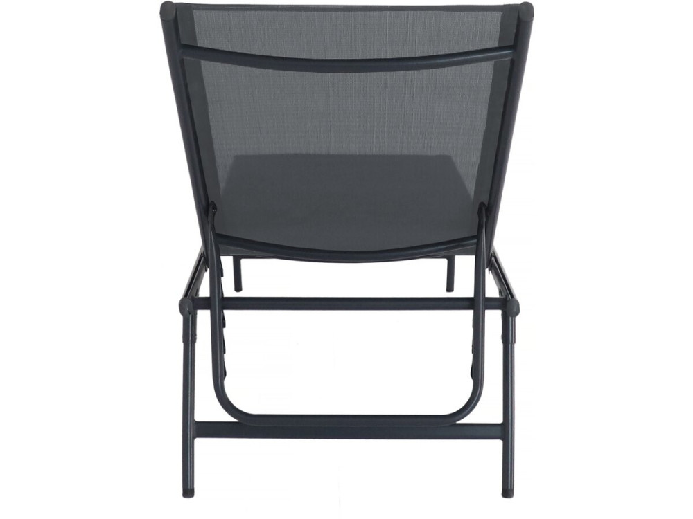 Set van 2 metalen ligbedden "Sublima" - 180 x 54 x 104 cm - Antraciet