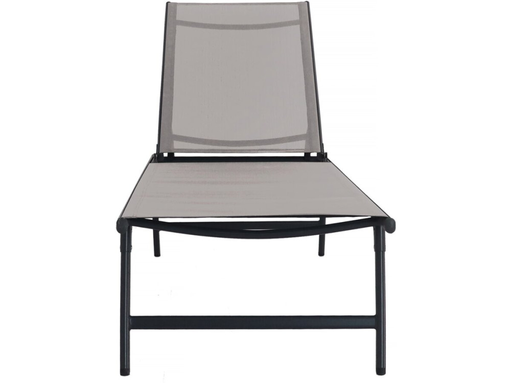 Set van 2 metalen ligbedden "Sublima" - 180 x 54 x 104 cm - Taupe