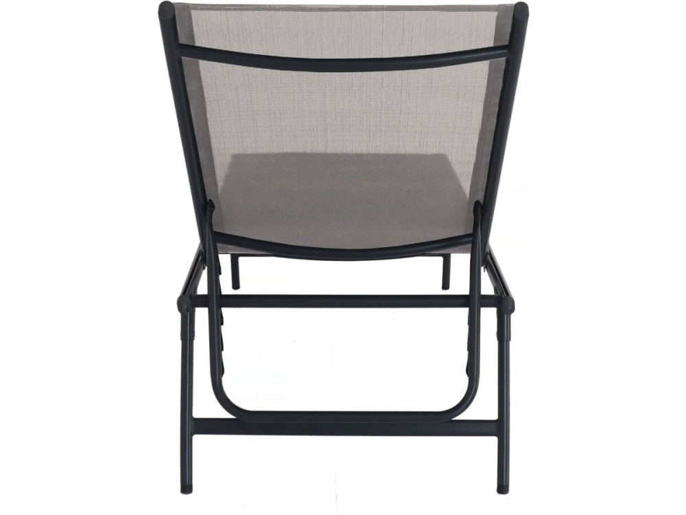 Set van 2 metalen ligbedden "Sublima" - 180 x 54 x 104 cm - Taupe