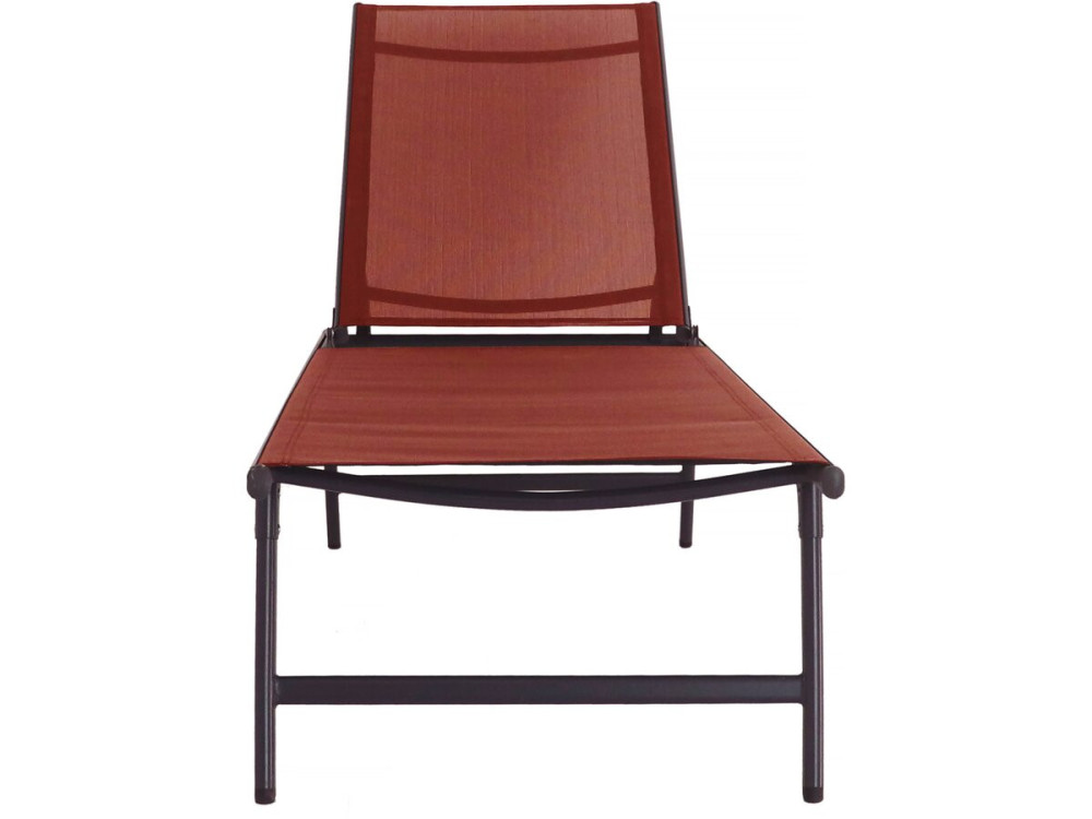 Set van 2 metalen ligbedden "Sublima" - 180 x 54 x 104 cm - Terracotta
