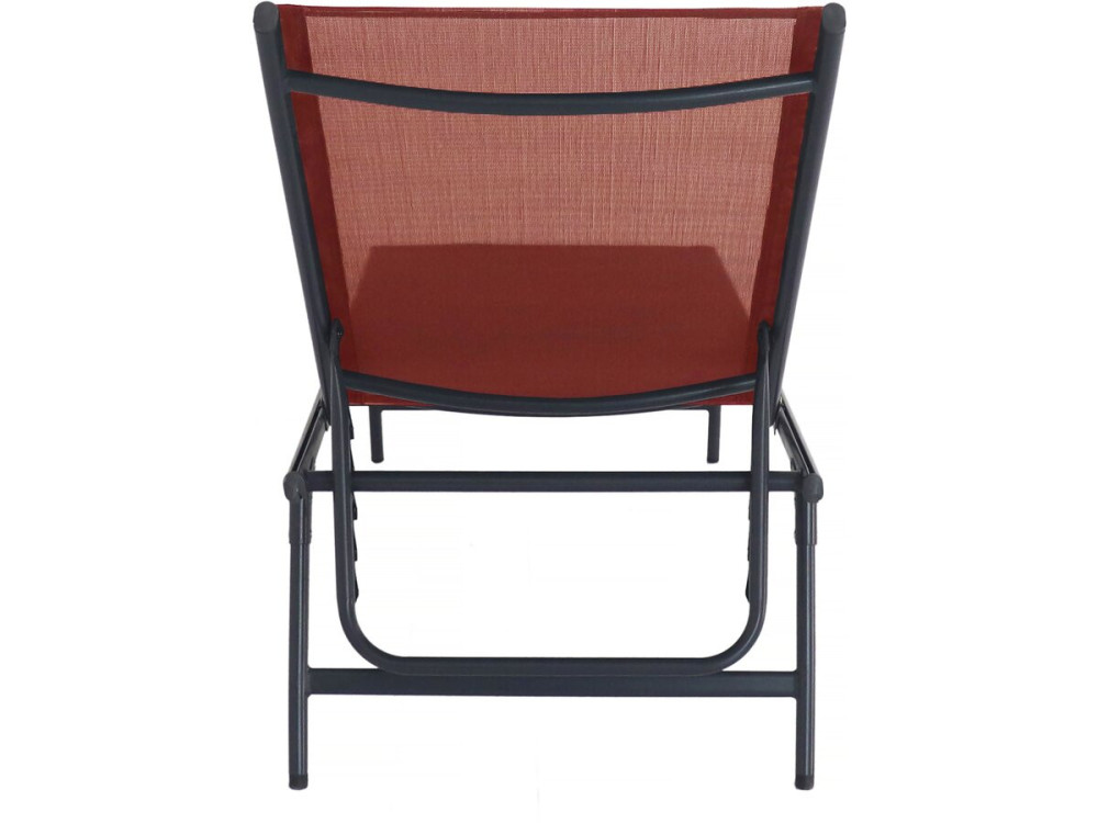 Set van 2 metalen ligbedden "Sublima" - 180 x 54 x 104 cm - Terracotta