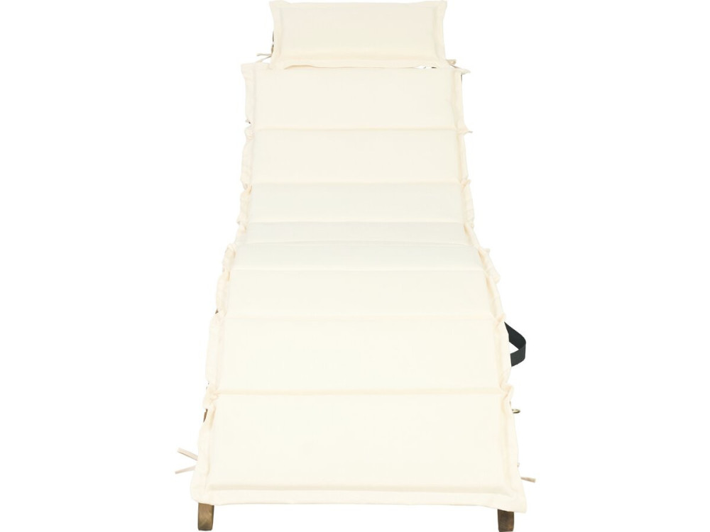 Jakarta" houten ligstoel met kussens - Beige