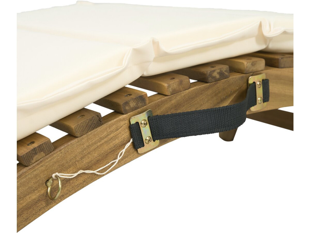 Jakarta" houten ligstoel met kussens - Beige