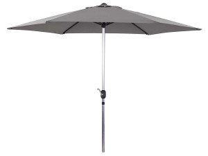Parasol tuin tuinparasol recht aluminium "Sol" - Rond - Ø 3m - Grijs