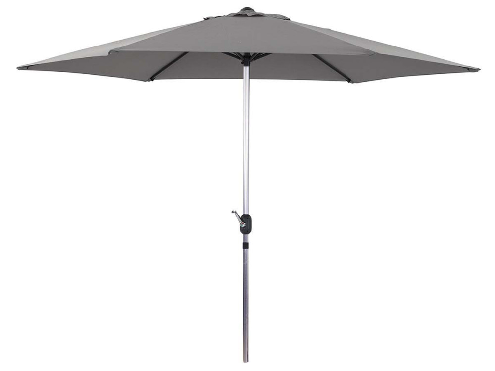 Parasol tuin tuinparasol recht aluminium "Sol" - Rond - Ø 3m - Grijs