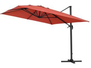 Parasol vrijhangend tuin zweefparasol "Sun 4" - 3 x 4 m - Rood