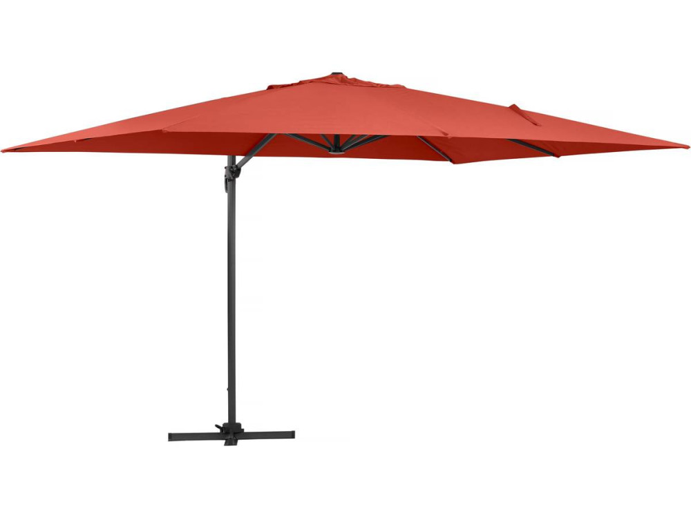 Parasol vrijhangend tuin zweefparasol "Sun 4" - 3 x 4 m - Rood