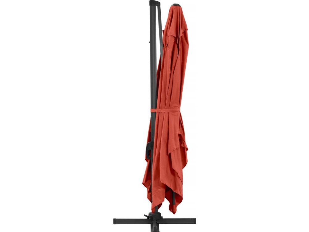 Parasol vrijhangend tuin zweefparasol "Sun 4" - 3 x 4 m - Rood
