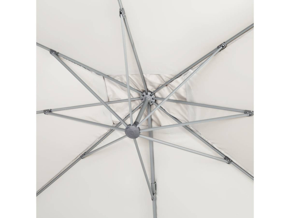 Parasol vrijhangend tuin zweefparasol Aluminium "Sun 4" - Rechthoekig - 3 x 4 m + beschermhoes - Ecru