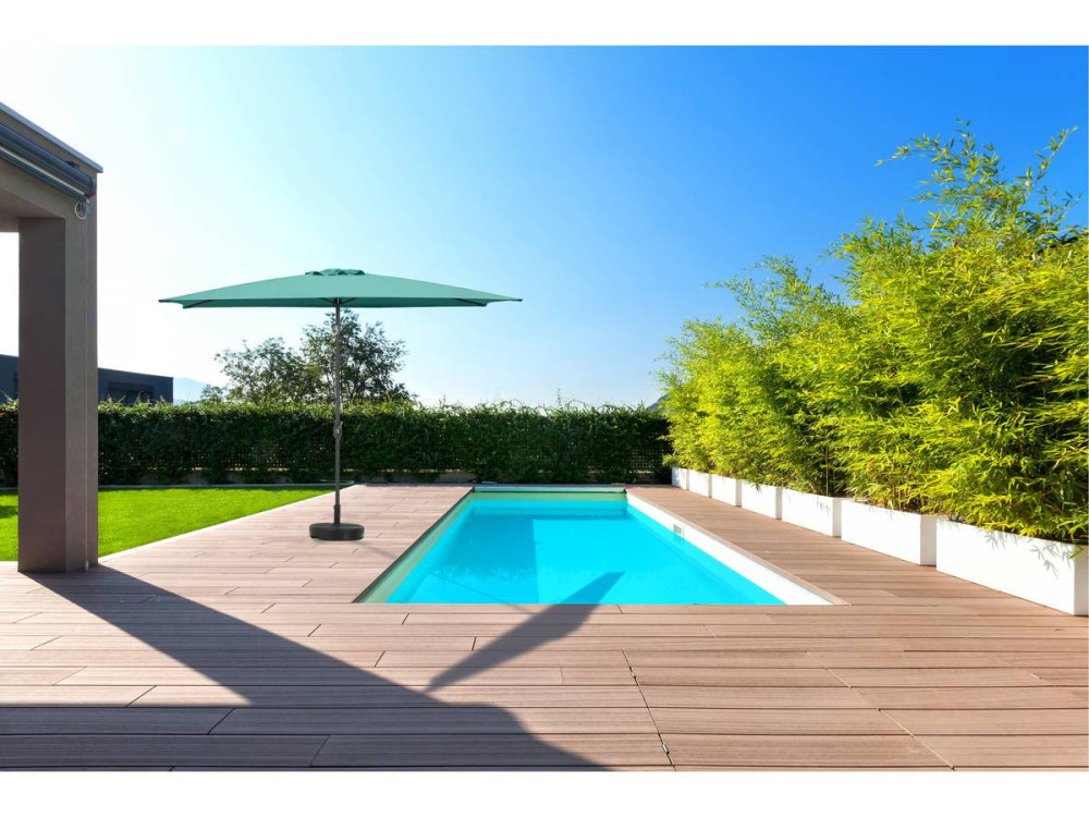 Parasol tuin tuinparasol "Sol 2" - Rechthoekig - 2 x 3 m - Groen