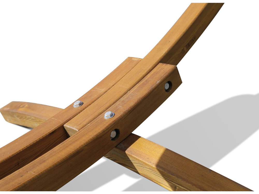 Hangmat met houten onderstel katoenen doek "Dallas" - 3 m - Ecru
