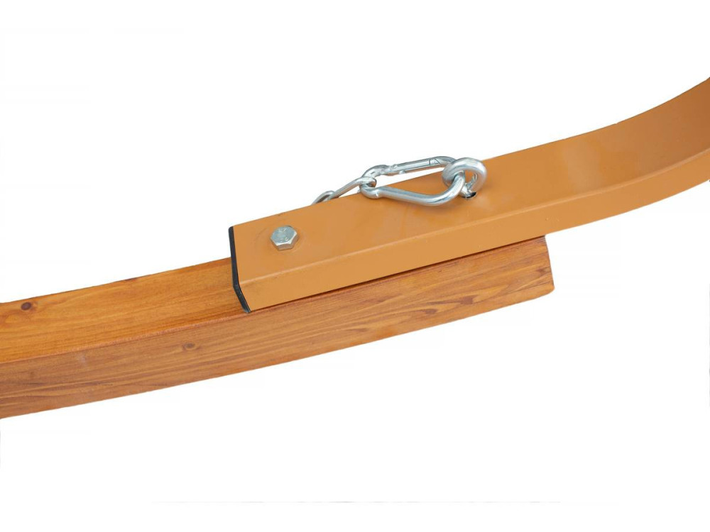 Hangmat met houten onderstel "Dallas XL"  - met katoenen doek en luifel - Ecru
