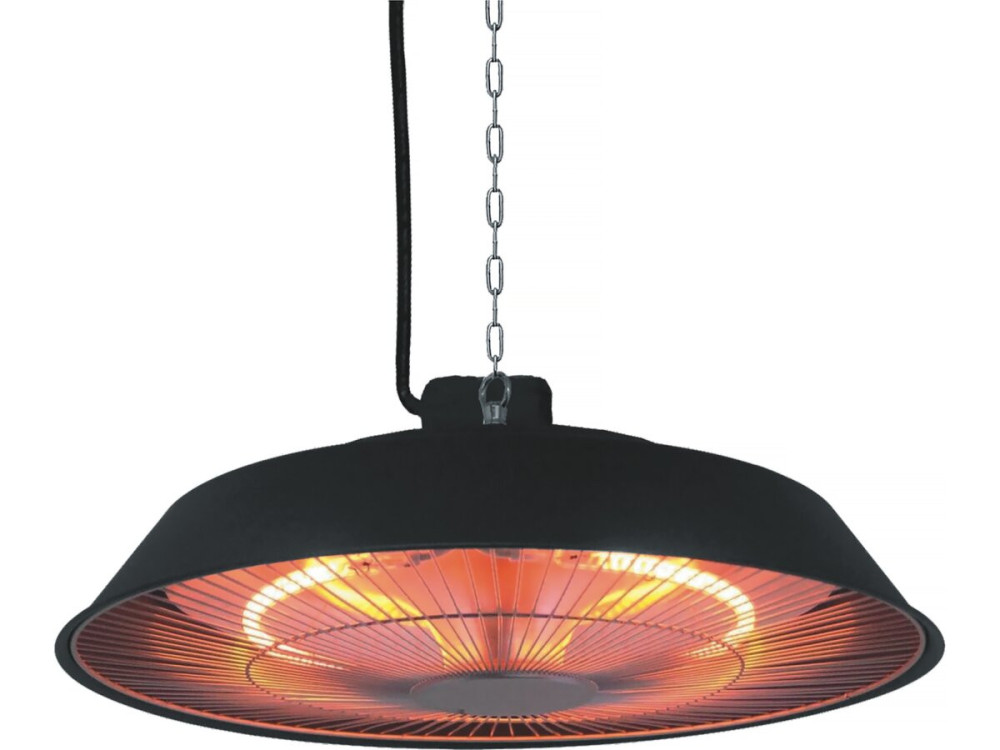 Hangende terrasverwamer elektrische heater terras - 1500W - Zwart