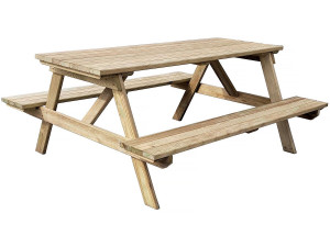 Picknicktafel tuintafel hout "Gardenia" - 180 x 150 x 75 cm - 6/8 personen
