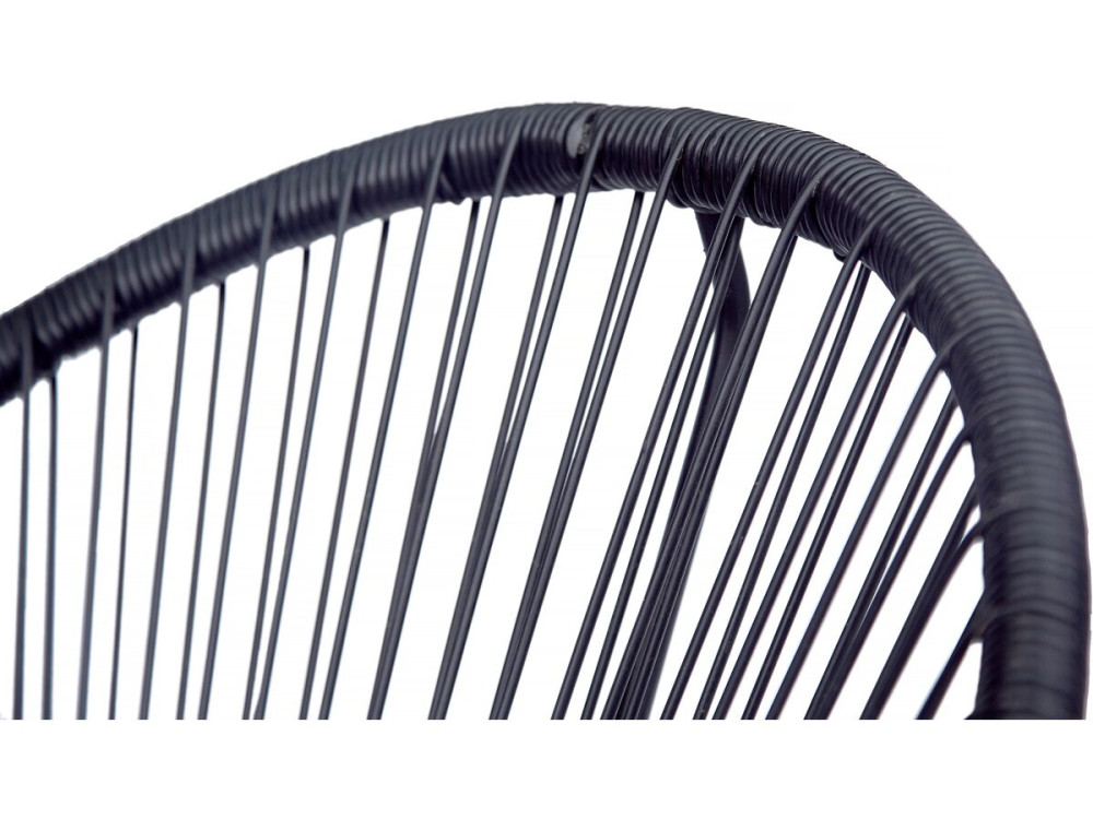 Acapulco metalen tuinmeubel "Odea" - 2 plaatsen - Zwart
