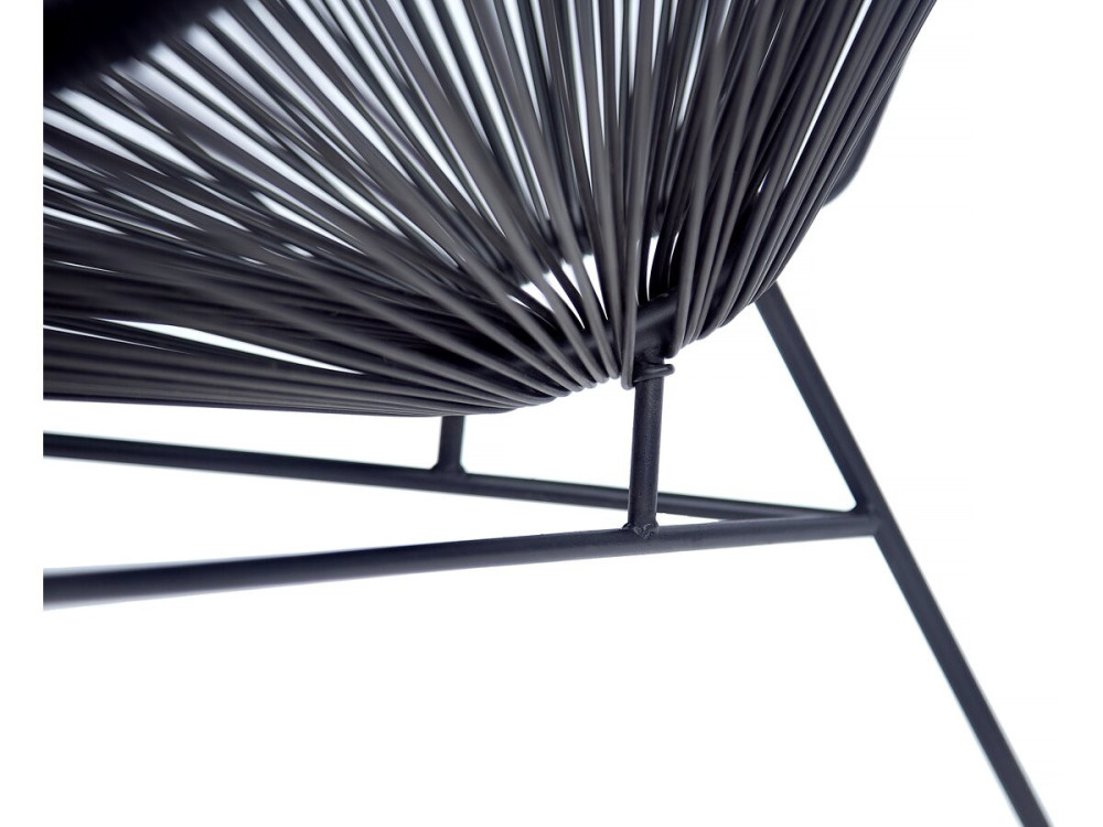 Acapulco metalen tuinmeubel "Odea" - 2 plaatsen - Zwart