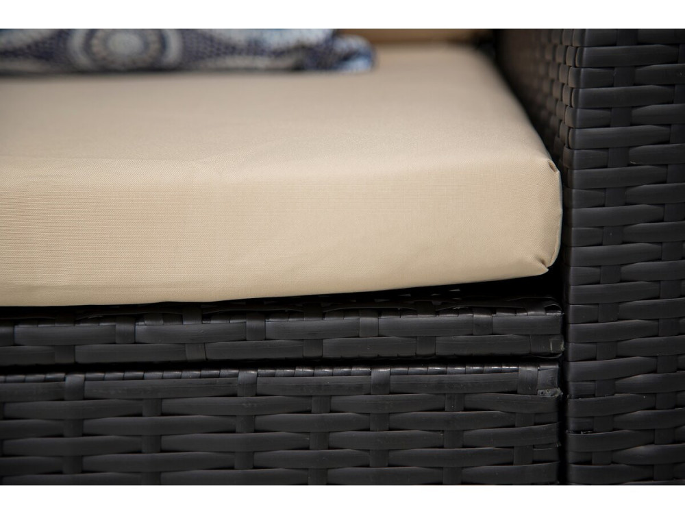 Terrasmeubelset "Ilana" - 4-delig - Wicker - Zwart