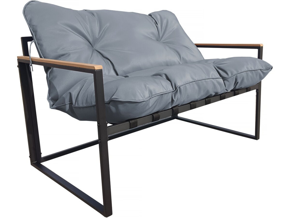 Tuinset "Jules" - 4 zits - Grijs / Zwart