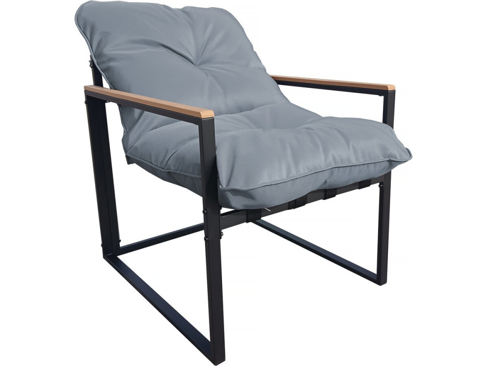 Tuinset "Jules" - 4 zits - Grijs / Zwart