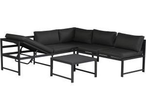 Metalen tuinset "Etna" - 6 zits - Grijs
