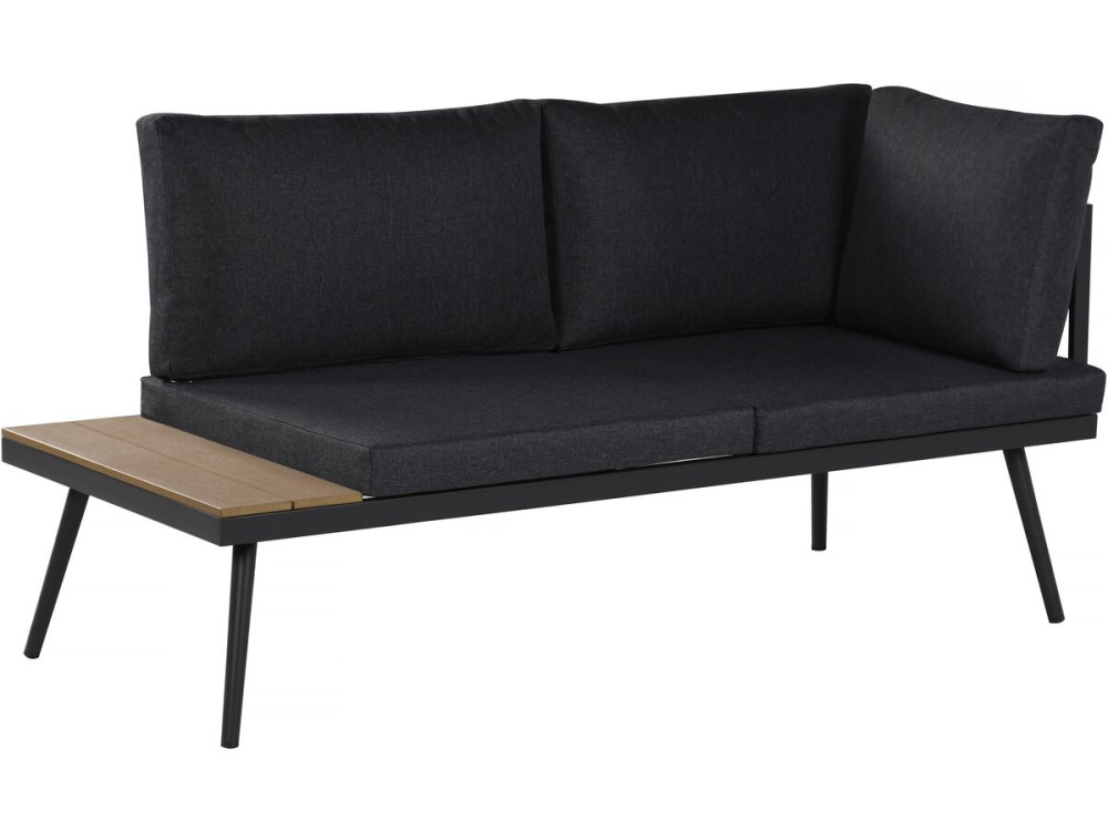 Hoekbank "Mira" tuinmeubelen - imitatiehout - 4 zits - Grijs