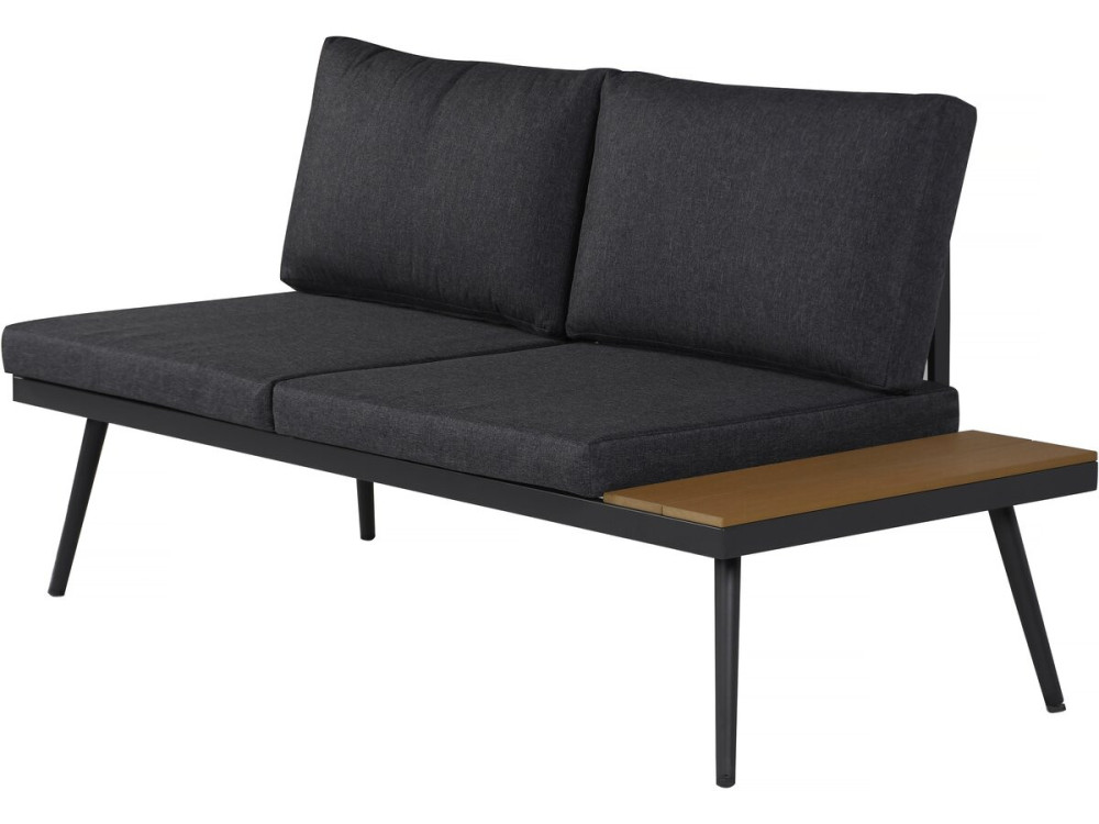 Hoekbank "Mira" tuinmeubelen - imitatiehout - 4 zits - Grijs