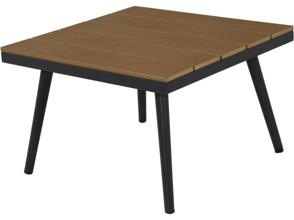 Hoekbank "Mira" tuinmeubelen - imitatiehout - 4 zits - Grijs