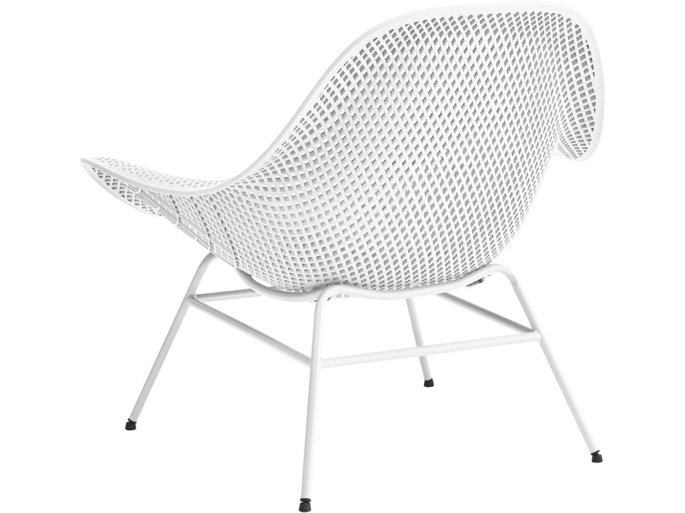 Set van 2 "Soléna" tuinfauteuils met salontafel - Wit