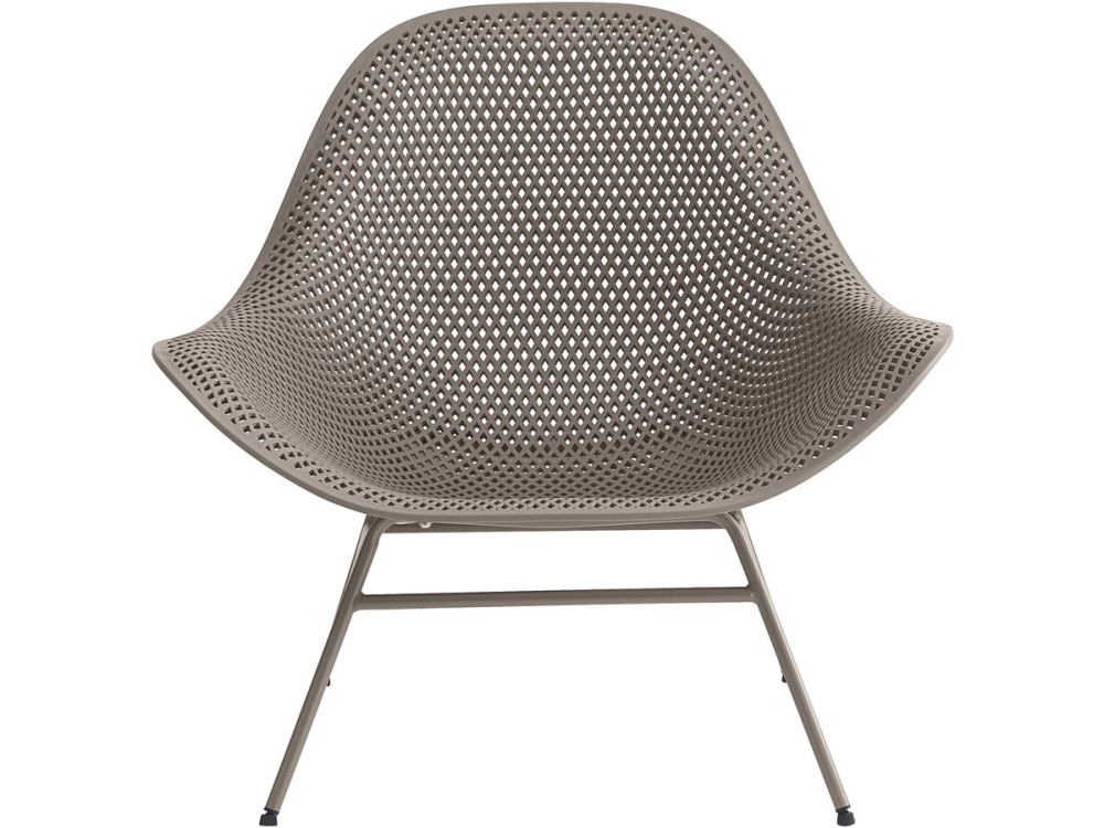 Set van 2 "Soléna" tuinfauteuils met salontafel - Taupe