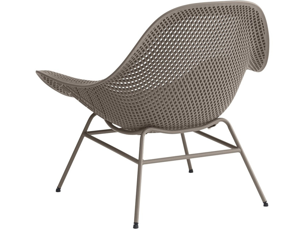 Set van 2 "Soléna" tuinfauteuils met salontafel - Taupe