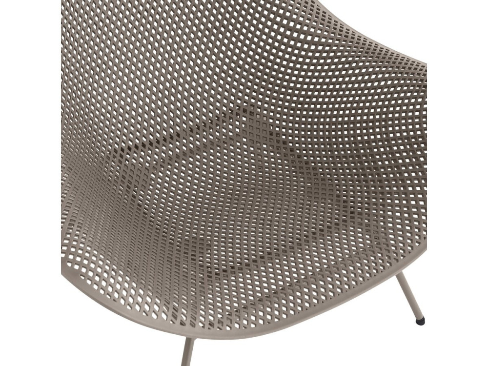 Set van 2 "Soléna" tuinfauteuils met salontafel - Taupe