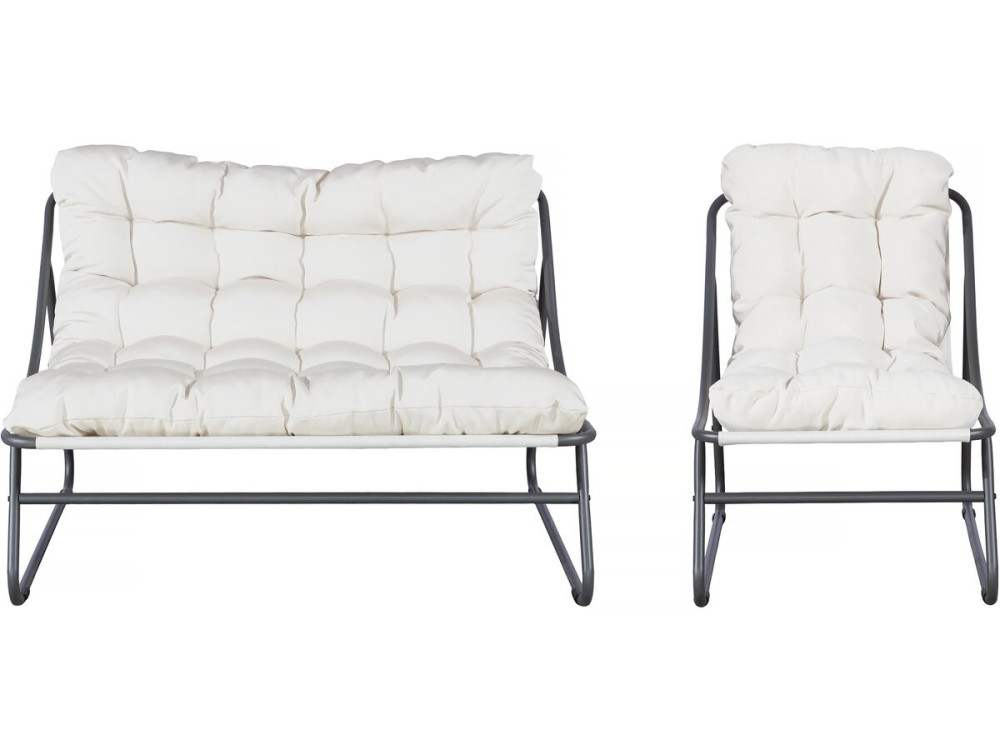 Metalen tuinset "Aria" met kussens - 4 zits - Beige