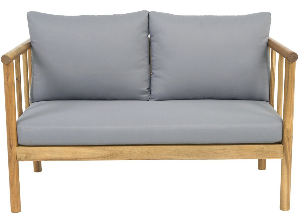 Houten tuinset "Milano" met kussens - 4 zits - Grijs