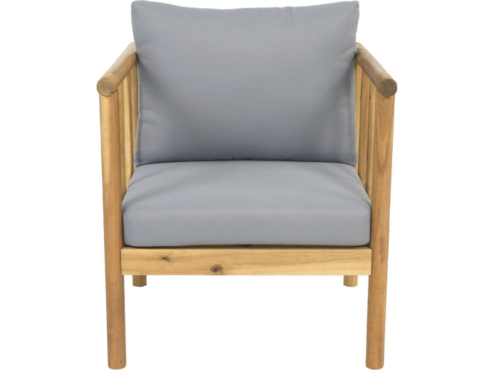 Houten tuinset "Milano" met kussens - 4 zits - Grijs