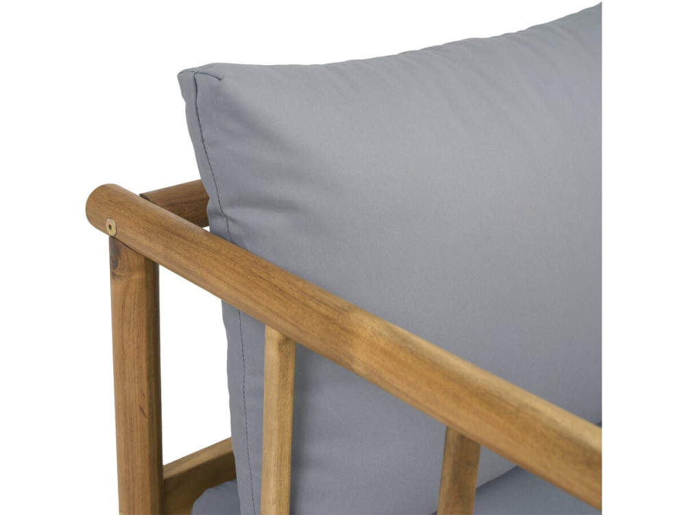 Houten tuinset "Milano" met kussens - 4 zits - Grijs