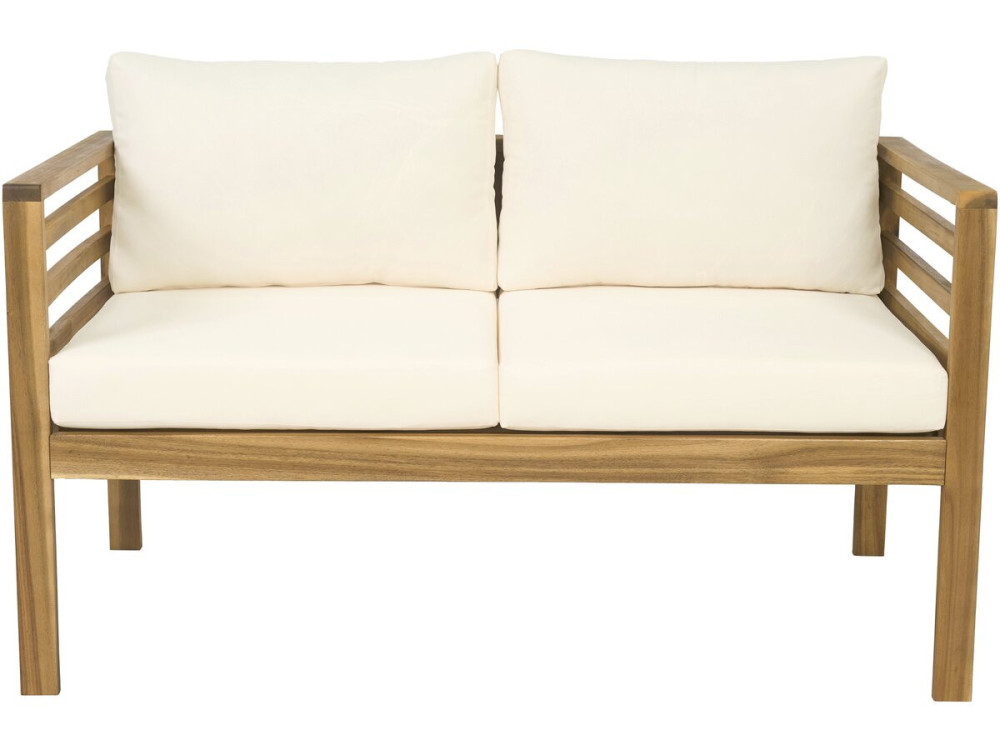 Beckham" houten tuinset met kussens - 4 zits - Beige